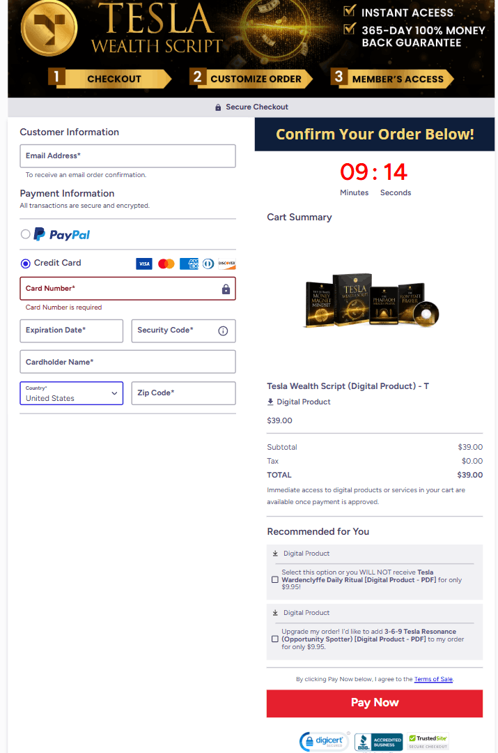Tesla Wealth Script Price